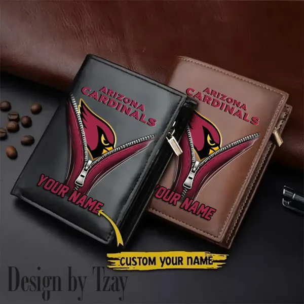 Arizona Cardinals Leather Wallets Vertical Style SPTLVW765