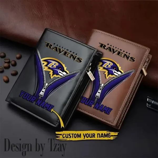 Baltimore Ravens Leather Wallets Vertical Style SPTLVW767