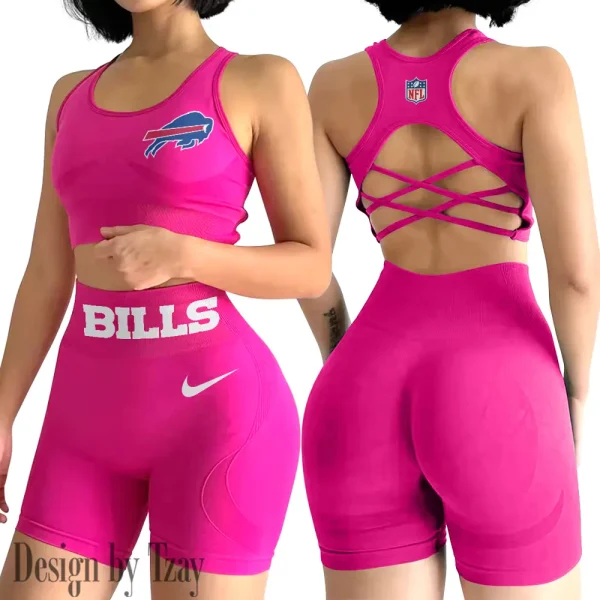 Buffalo Bills 2-PCS Women's Seamless Yoga Set Sexy Sport Bra High Waist Sports Shorts 2025 SPT2PWSYS036