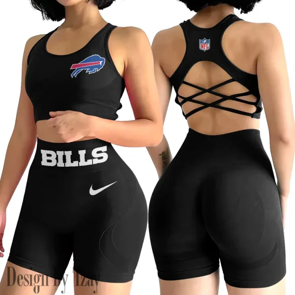 Buffalo Bills 2-PCS Women's Seamless Yoga Set Sexy Sport Bra High Waist Sports Shorts 2025 SPT2PWSYS036 - Image 3