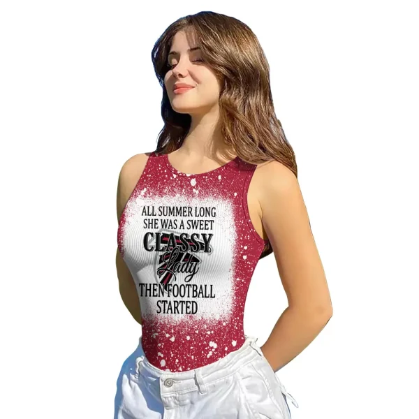 Atlanta Falcons Women Sexy Ribbed Sleeveless Halter Neck Bodysuits SPTWSRSHNB001