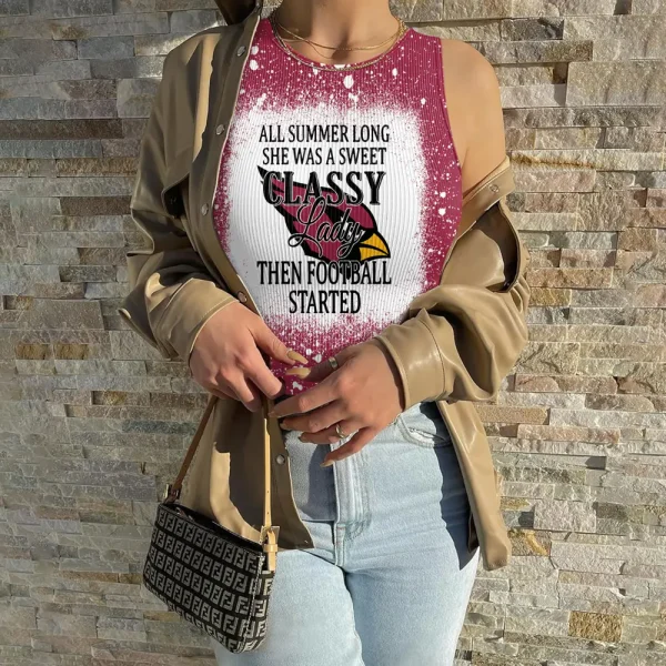 Arizona Cardinals Women Sexy Ribbed Sleeveless Halter Neck Bodysuits SPTWSRSHNB002 - Image 2