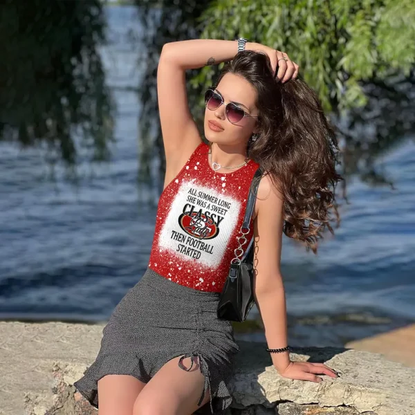 San Francisco 49ers Women Sexy Ribbed Sleeveless Halter Neck Bodysuits SPTWSRSHNB028 - Image 5