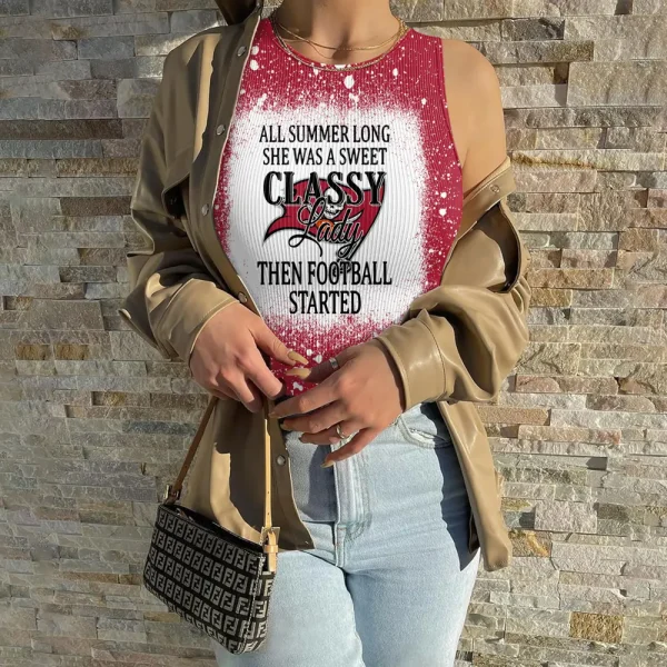 Tampa Bay Buccaneers Women Sexy Ribbed Sleeveless Halter Neck Bodysuits SPTWSRSHNB030 - Image 2
