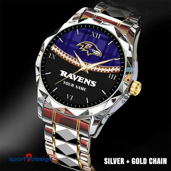 Baltimore Ravens Luxury Diamond Men Wristwatch Trending 2025 SPTDMW355 - Image 3