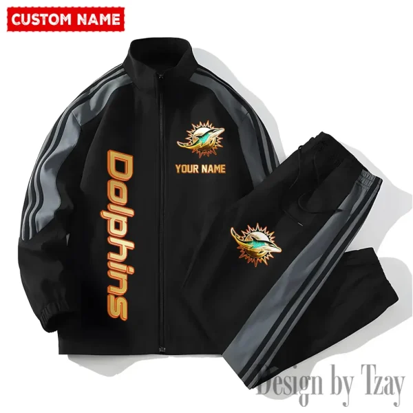 Miami Dolphins NFL 2 Piece Casual Athletic Jogging Warm Up S9VSS2PS443 - Image 2