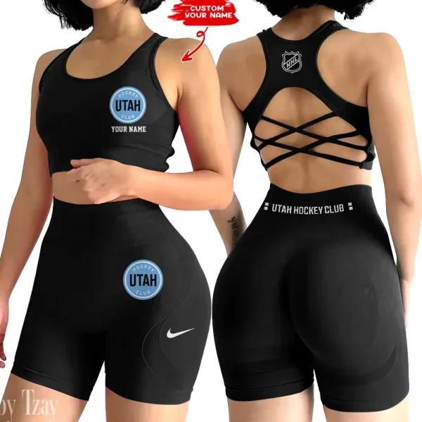 Utah Hockey Club NHL 2-PCS Women's Seamless Yoga Set Sexy Sport Bra High Waist Sports Shorts 2025 SPT2PWSYS123