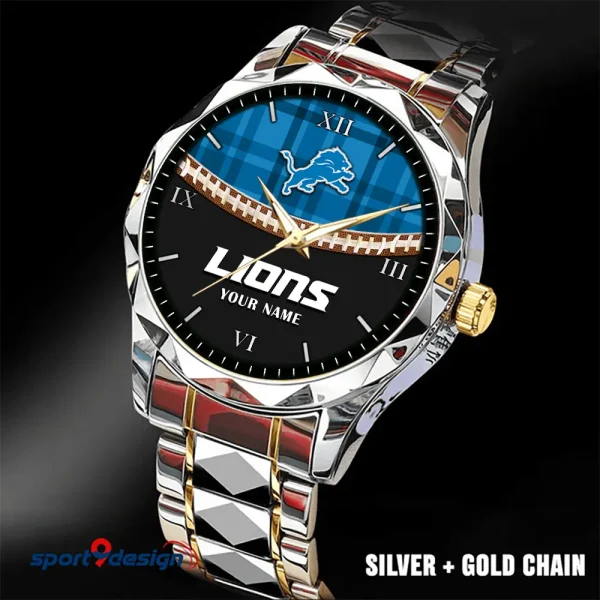 Detroit Lions Luxury Diamond Men Wristwatch Trending 2025 SPTDMW363 - Image 3