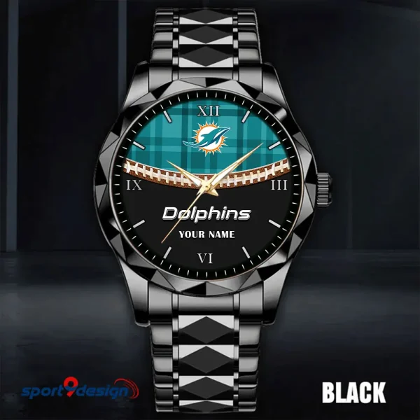 Miami Dolphins Luxury Diamond Men Wristwatch Trending 2025 SPTDMW372 - Image 2