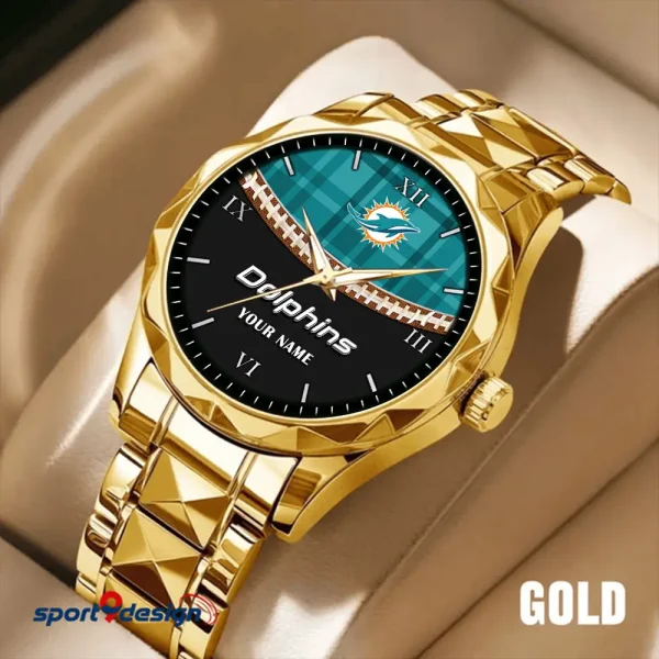 Miami Dolphins Luxury Diamond Men Wristwatch Trending 2025 SPTDMW372 - Image 3