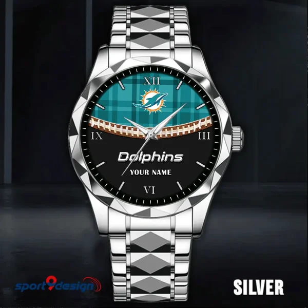 Miami Dolphins Luxury Diamond Men Wristwatch Trending 2025 SPTDMW372 - Image 4