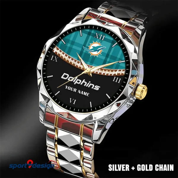 Miami Dolphins Luxury Diamond Men Wristwatch Trending 2025 SPTDMW372 - Image 5