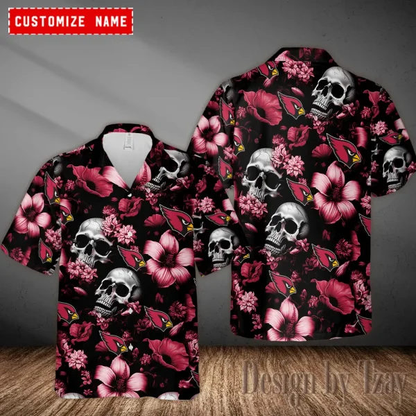 Arizona Cardinals Casual Men's Hawaiian Shirt 3D Printed New 2025 AZHWS1020