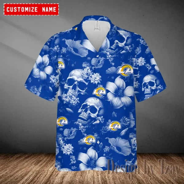 Los Angeles Rams Casual Men's Hawaiian Shirt 3D Printed New 2025 AZHWS1023