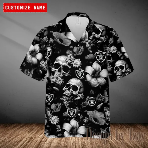 Las Vegas Raiders Casual Men's Hawaiian Shirt 3D Printed New 2025 AZHWS1025