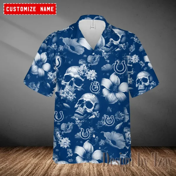 Indianapolis Colts Casual Men's Hawaiian Shirt 3D Printed New 2025 AZHWS1028
