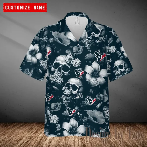 Houston Texans Casual Men's Hawaiian Shirt 3D Printed New 2025 AZHWS1029