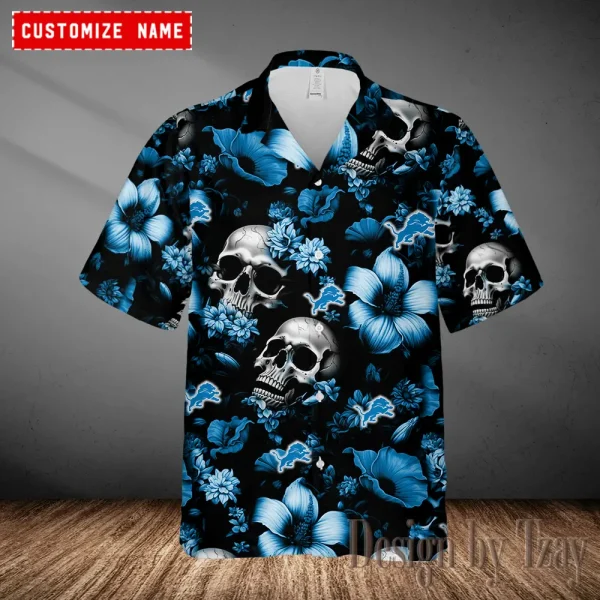 Detroit Lions Casual Men's Hawaiian Shirt 3D Printed New 2025 AZHWS1031