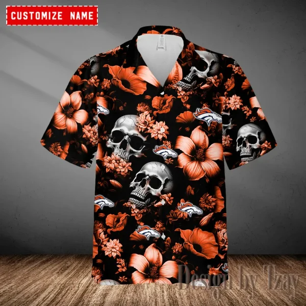 Denver Broncos Casual Men's Hawaiian Shirt 3D Printed New 2025 AZHWS1032