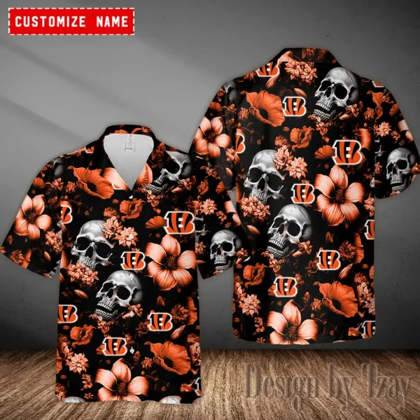 Cincinnati Bengals Casual Men's Hawaiian Shirt 3D Printed New 2025 AZHWS1035