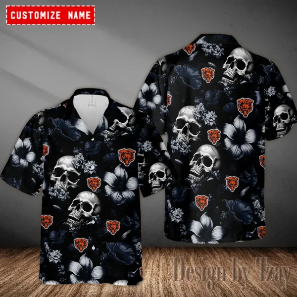 Chicago Bears Casual Men's Hawaiian Shirt 3D Printed New 2025 AZHWS1036