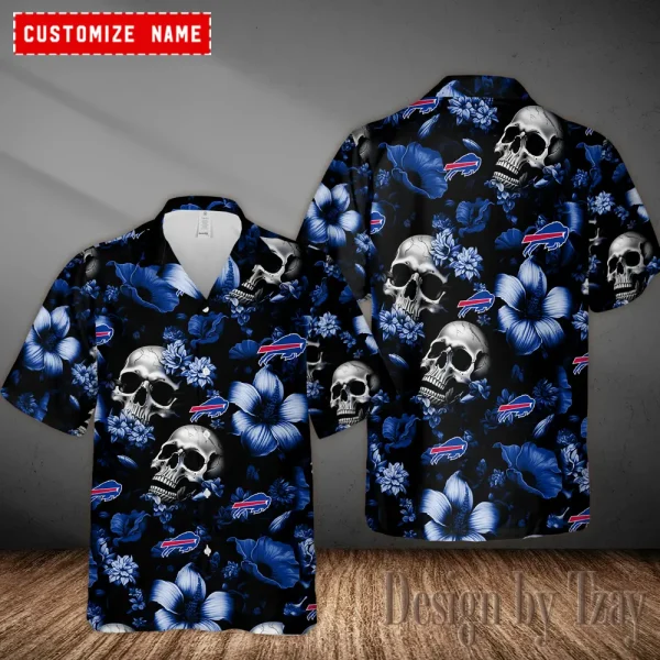 Buffalo Bills Casual Men's Hawaiian Shirt 3D Printed New 2025 AZHWS1038