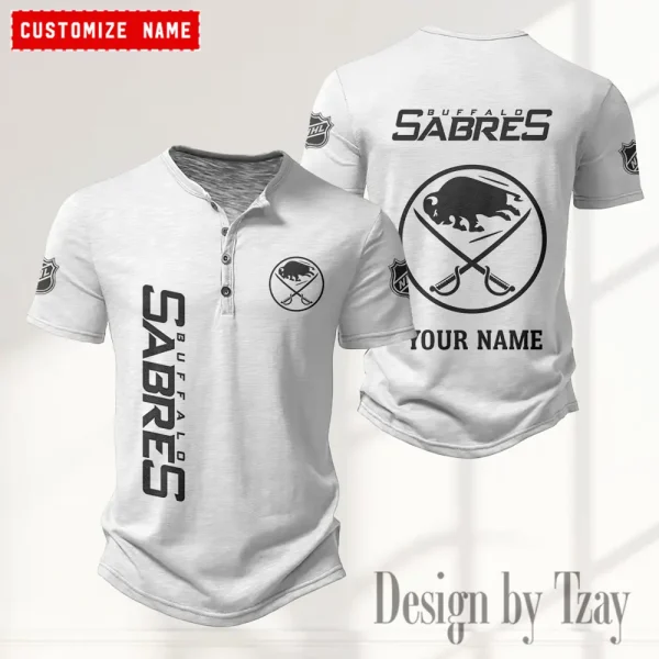 Buffalo Sabres NHL Men's Button Henley Collar T-Shirt New Fashion 2025 SPTMBHCTS099 - Image 4