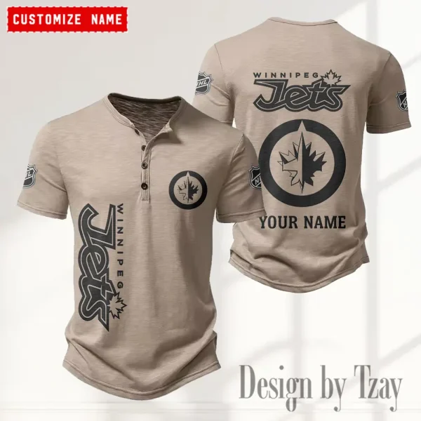 Winnipeg Jets NHL Men's Button Henley Collar T-Shirt New Fashion 2025 SPTMBHCTS128 - Image 4