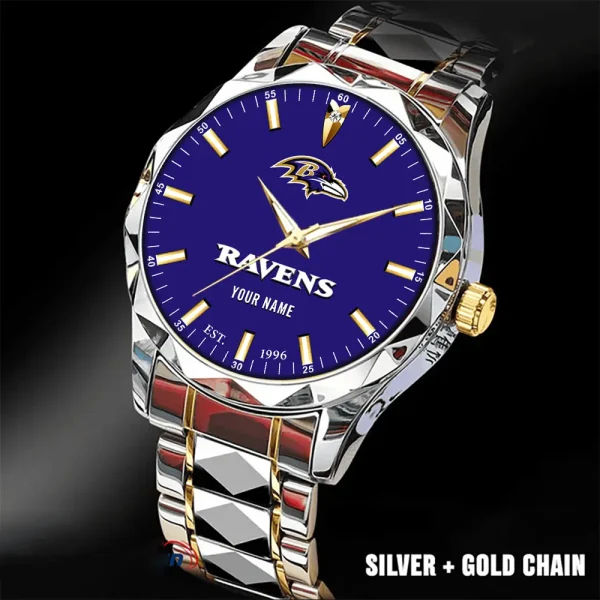 Baltimore Ravens Luxury Diamond Men Wristwatch Trending 2025 SPTDMW419 - Image 2