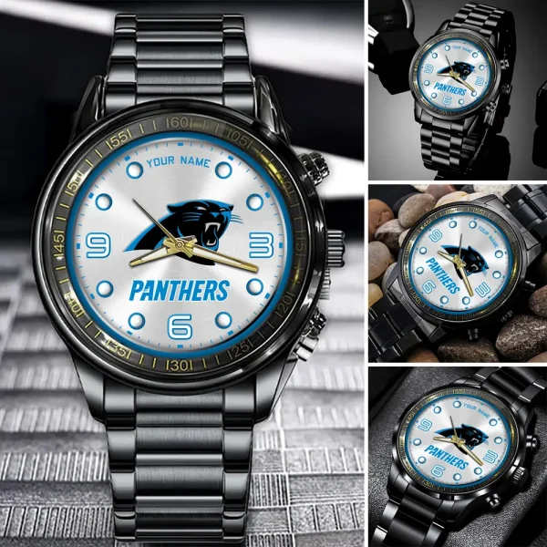Carolina Panthers Fashion Stainless Steel Watch Gift For Fan SPTFSSWG005