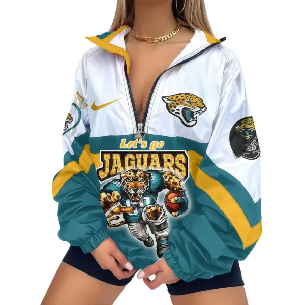 Jacksonville Jaguars Premium Women's Printed V-Neck Zipper Sweatshirt Jackets New 2025 SPTWVNZS015 - Image 2