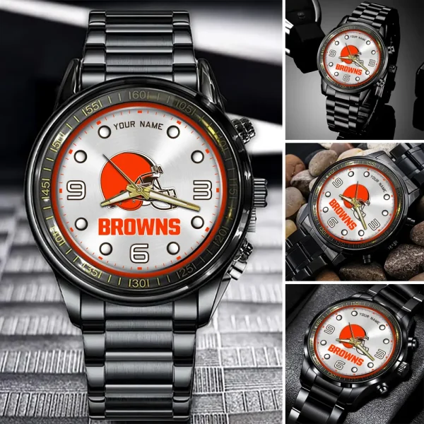 Cleveland Browns Fashion Stainless Steel Watch Gift For Fan SPTFSSWG008