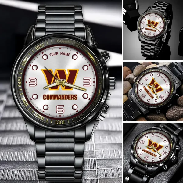 Washington Commanders Fashion Stainless Steel Watch Gift For Fan SPTFSSWG009