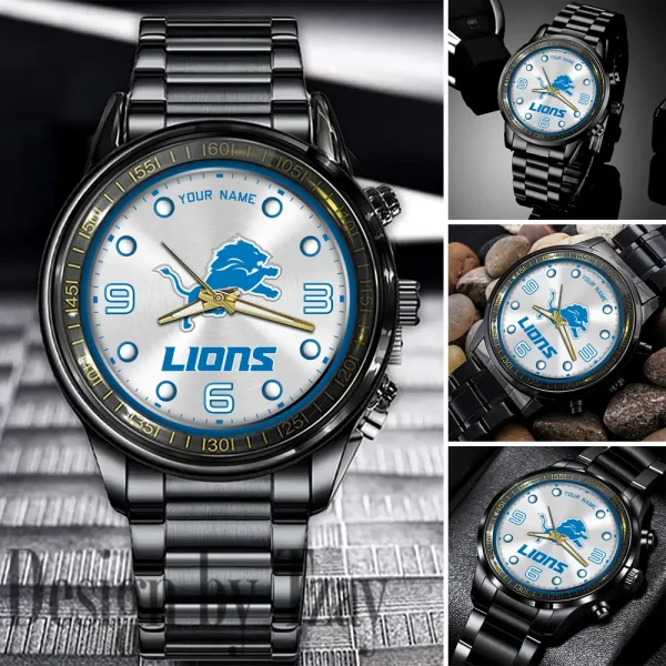 Detroit Lions Fashion Stainless Steel Watch Gift For Fan SPTFSSWG012