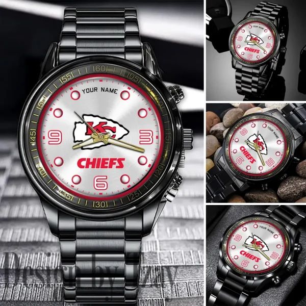 Kansas City Chiefs Fashion Stainless Steel Watch Gift For Fan SPTFSSWG017