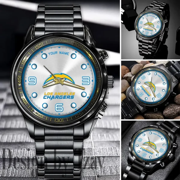 Los Angeles Chargers Fashion Stainless Steel Watch Gift For Fan SPTFSSWG019