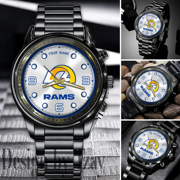 Los Angeles Rams Fashion Stainless Steel Watch Gift For Fan SPTFSSWG020