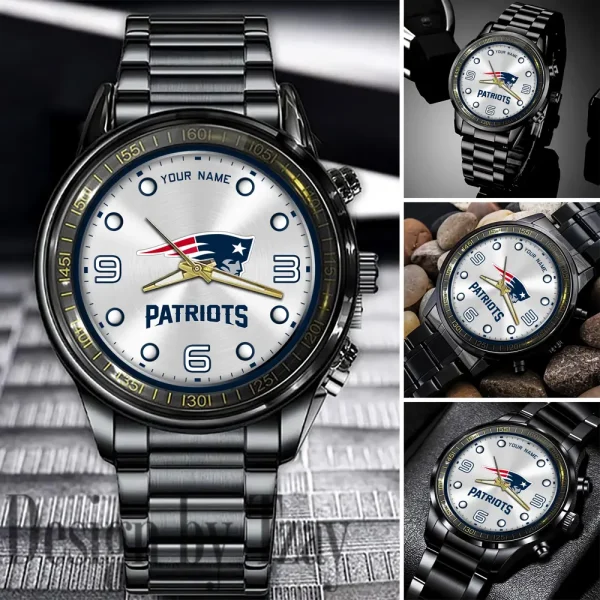 New England Patriots Fashion Stainless Steel Watch Gift For Fan SPTFSSWG023