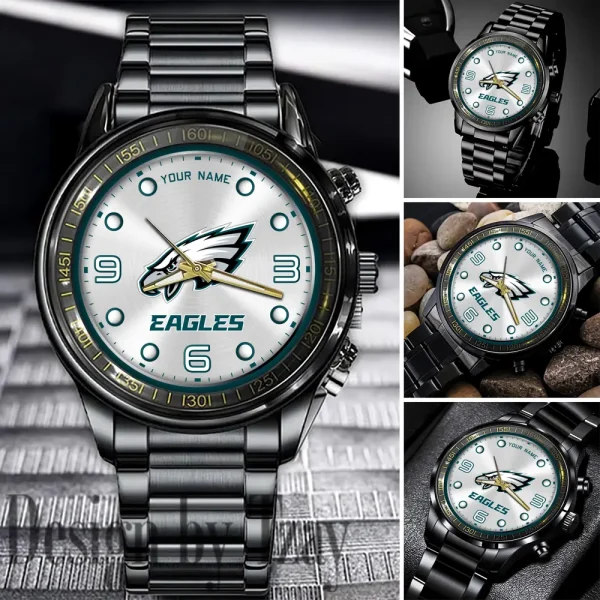 Philadelphia Eagles Fashion Stainless Steel Watch Gift For Fan SPTFSSWG027