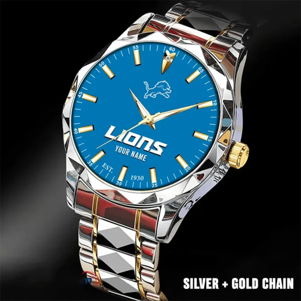 Detroit Lions Luxury Diamond Men Wristwatch Trending 2025 SPTDMW427 - Image 2