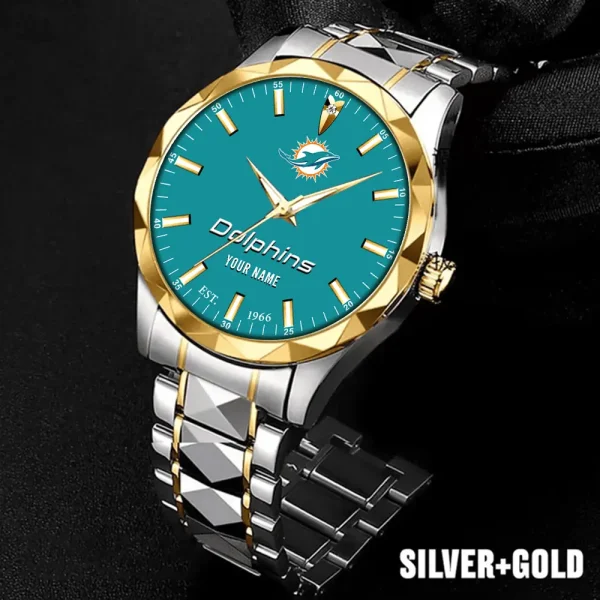 Miami Dolphins Luxury Diamond Men Wristwatch Trending 2025 SPTDMW436 - Image 2