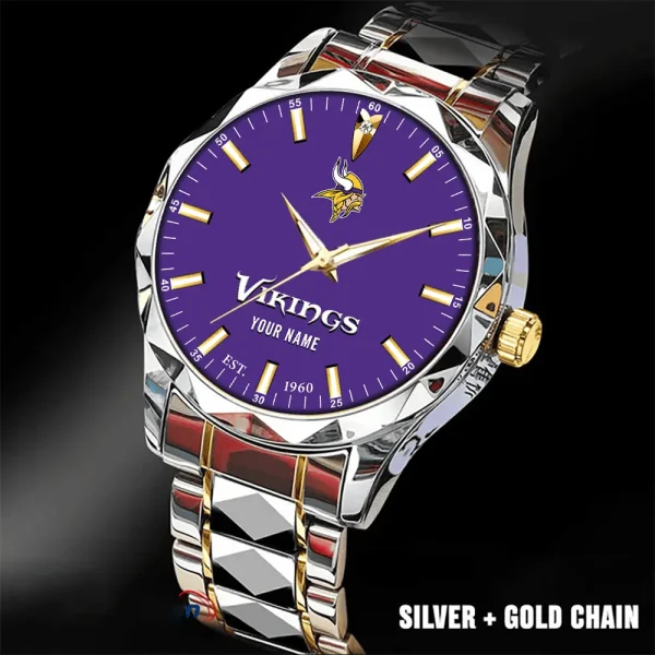 Minnesota Vikings Luxury Diamond Men Wristwatch Trending 2025 SPTDMW437 - Image 5