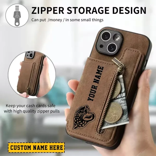 Jacksonville Jaguars Zipper Cards Solt Wallet Leather Case New 2025 SPTZCSWLC015 - Image 2