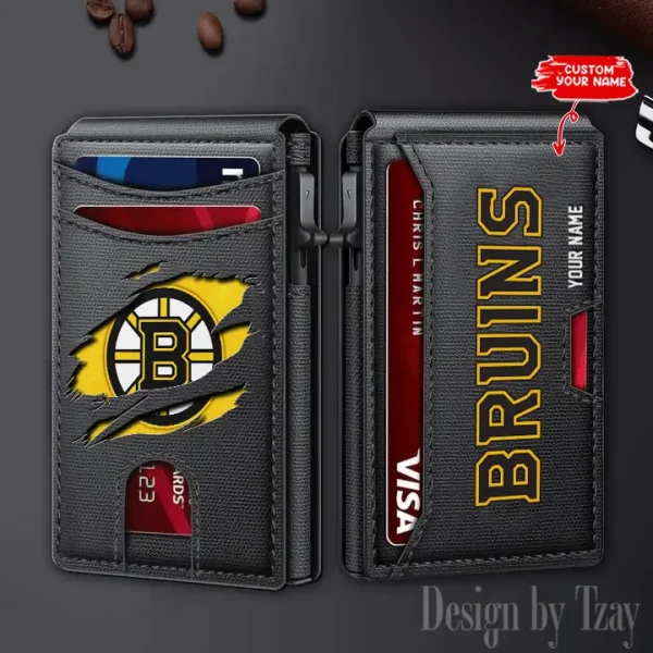 Boston Bruins Blocking Pop Up Card Holder SPTFCS101