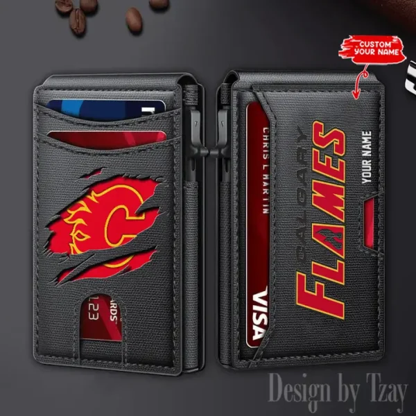 Calgary Flames Blocking Pop Up Card Holder SPTFCS103