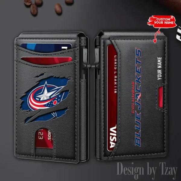Columbus Blue Jackets Blocking Pop Up Card Holder SPTFCS107