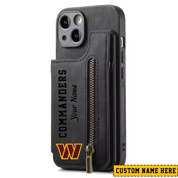 Washington Commanders Zipper Cards Solt Wallet Leather Case New 2025 SPTZCSWLC064