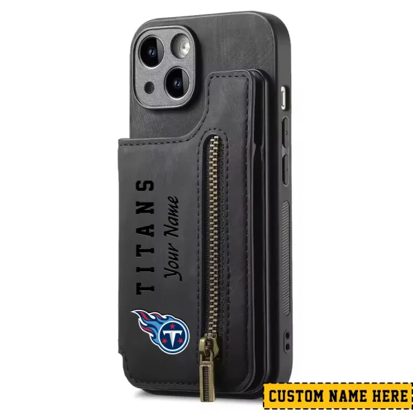 Tennessee Titans Zipper Cards Solt Wallet Leather Case New 2025 SPTZCSWLC063