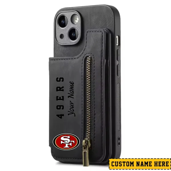 San Francisco 49ers Zipper Cards Solt Wallet Leather Case New 2025 SPTZCSWLC060