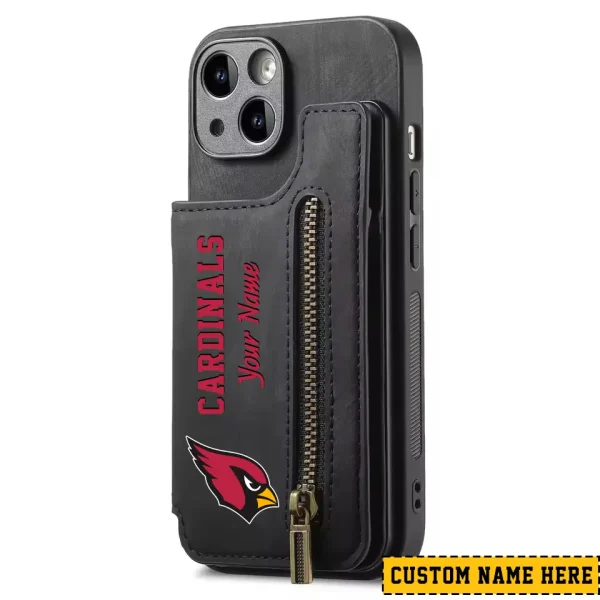 Arizona Cardinals Zipper Cards Solt Wallet Leather Case New 2025 SPTZCSWLC033